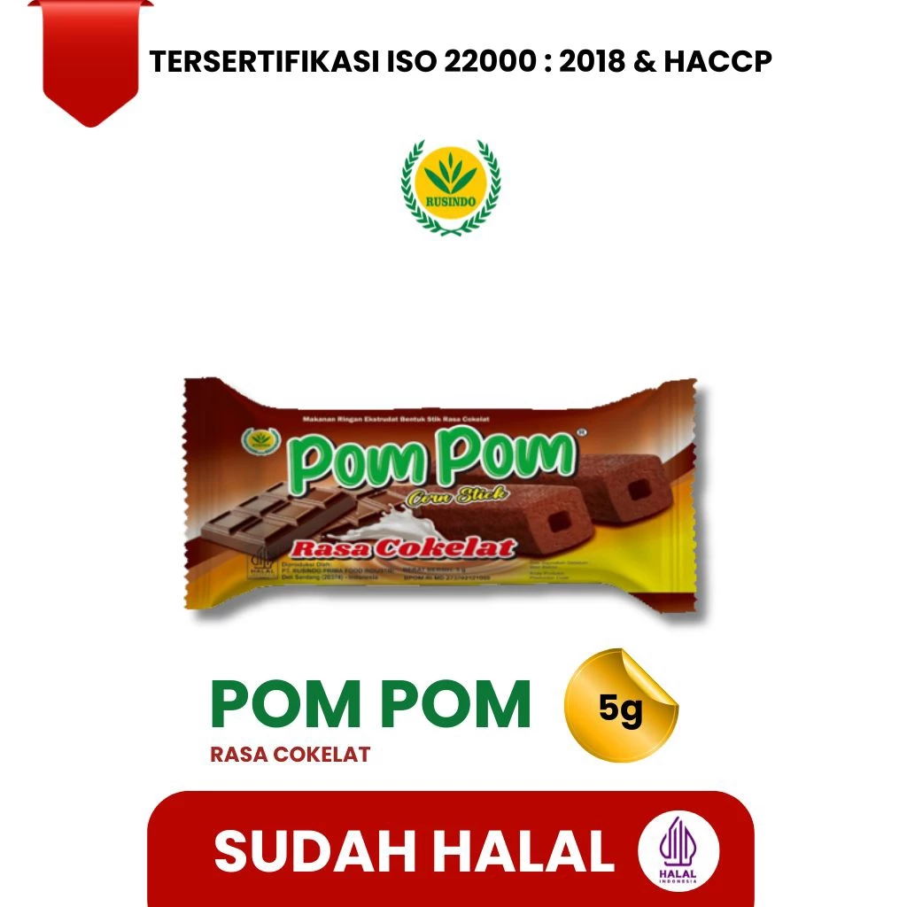 POMPOM CORN STICK COKLAT